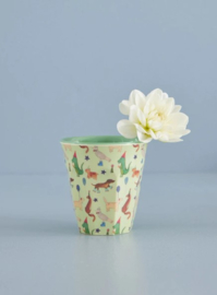 Rice Medium Melamine Cup - Party Animal Print Green