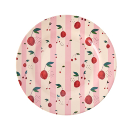 Rice Melamine Side Plate with Cherry Print -bord met rand-