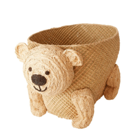 Rice Bear Raffia Basket - Natural