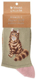 Wrendale Designs Socks 'Feline Fabulous' Cat - Dames maat 37–41