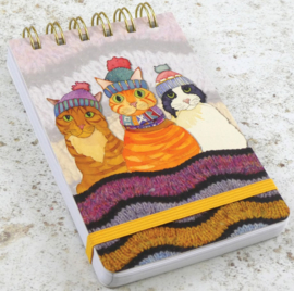 Emma Ball Mini Spiral Pad - Cats in Hats