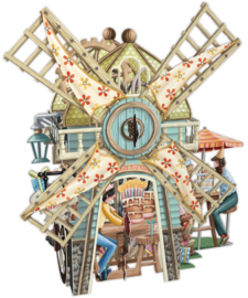 Me&McQ - 3D Wenskaart - Windmill Teashop