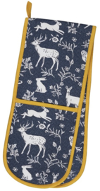 Ulster Weavers Double Oven Glove - Forest Friends - Navy
