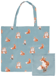 Wrendale Designs 'Bright Eyed and Bushy Tailed' Foldable Shopper Bag - Fox
