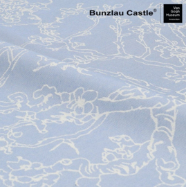 Bunzlau Tea Towel - Almond Blossom Grey Blue - Van Gogh Collection