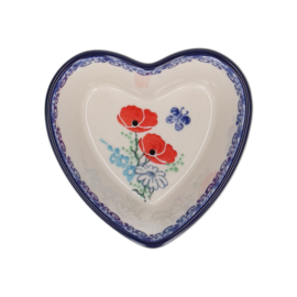 Bunzlau Baking Dish Heart 160 ml Poppy Garden -Limited Edition-