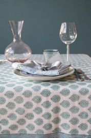 Rozablue Tafellaken Little Lotus green 150 x 150 cm