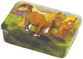 Emma Ball Mini Pocket Tin - Shetland Ponies