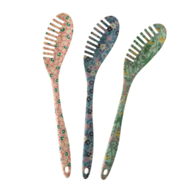 Rice Melamine Pasta Spoon in 3 Assorted Boogie Prints