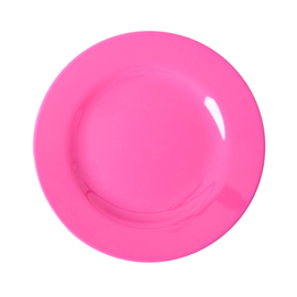 Rice Melamine Plate Ø 20 cm - Fuchsia