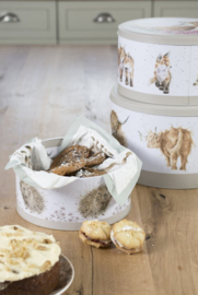 Wrendale Designs Medium Cake Tin Fox -grey-