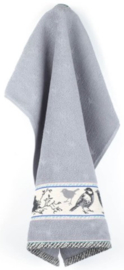 Bunzlau Kitchen Towel Birds Grey