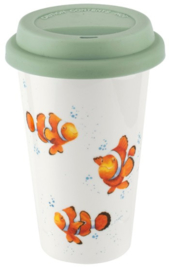 Wrendale Designs Travel Mug 'Clowning Around' -clown visjes-