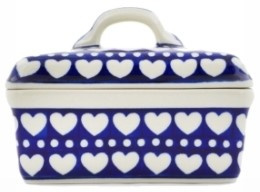 Bunzlau Butter Dish - Blue Valentine