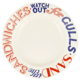 Emma Bridgewater Red & Blue Toast - 8 1/2 Inch Plate