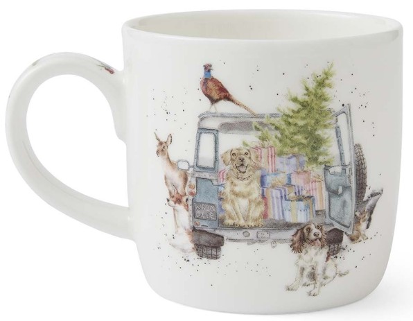 Wrendale Designs 'Driving Home for Christmas' Mug