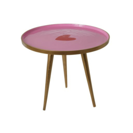 Rice Small Round Metal Table - Pink *b-keuze*
