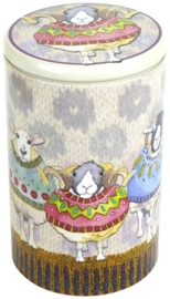 Emma Ball Tall Round Caddy-  Sheep in Sweaters