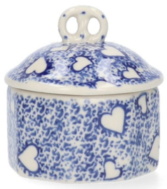 Bunzlau Miniature Box - White Hearts -Limted Edition-