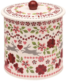 Emma Bridgewater Lovebirds Tin Biscuit Barrel