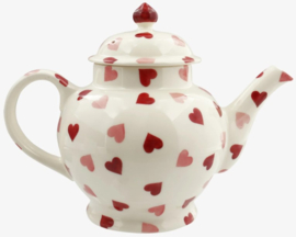 Emma Bridgewater Pink Hearts - 4 Mug Teapot