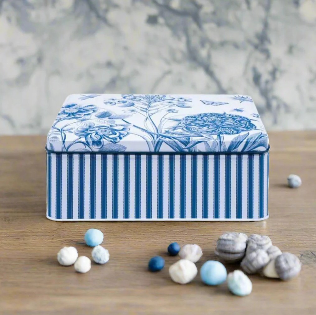 Sanderson - Etchings and Roses - Rectangular Tin