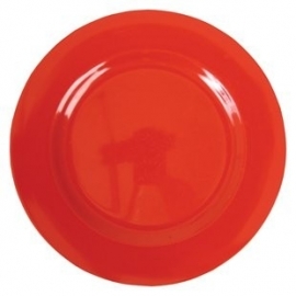 Rice Melamine Round Dinner Plate in Red