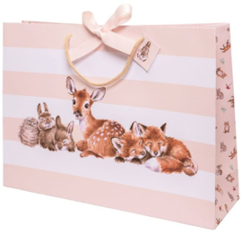 Wrendale Designs Gift Bag - Large 'Little Forest' Woodland Animal