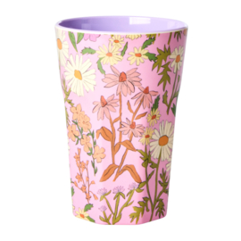 Rice Tall Melamine Cup - Daisy Dearest Print