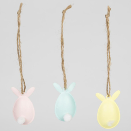 Sass & Belle Mini Pastel Spring Bunny Hanging Decoration Assorted -Set of 3-