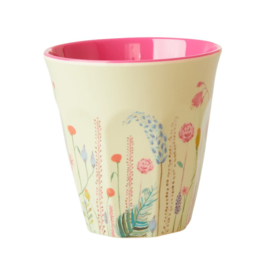 Rice Medium Melamine Cup with Summer Flowers Print