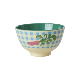 Rice Small Melamine Bowl - Ravishing Radish Print