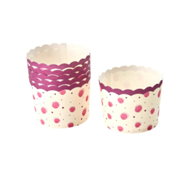 Rice Paper Cake Cup in Watercolor Splash Pink