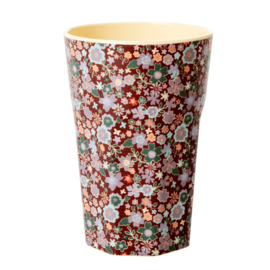 Rice Tall Melamine Cup - Fall Floral Print