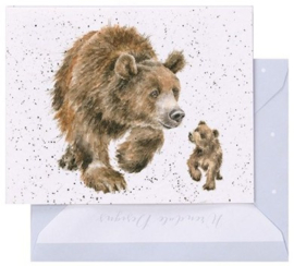 Wrendale Designs 'In my Footsteps' Bear miniature card