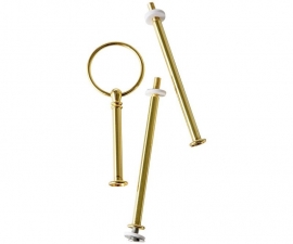 Rice 3 Tier Do It Yourself Cake Stand Rod in Gold -borden niet inbegrepen-