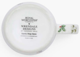 Wrendale Designs 'Santa Stop Here' Robin Mug