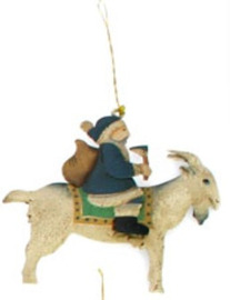 Meander Hanger Santa op Geit -metaal-