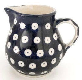 Bunzlau Creamer Jug 180 ml Blue Eyes -doorlopend blauw, zonder wit randje aan bovenzijde-