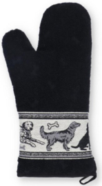 Bunzlau Oven Glove Dogs Black