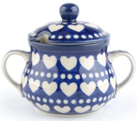 Bunzlau Sugar Bowl Blue Valentine