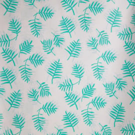 Rice Oilcloth with Palm Leaves Print