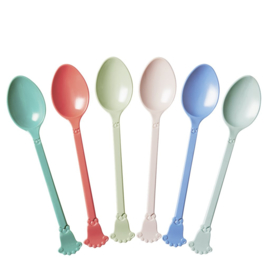 Rice Melamine Vintage Table Spoon in 6 Assorted Stay Outstanding Colors - Single
