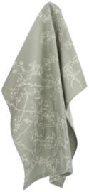 Bunzlau Tea Towel - Almond Blossom Green - Van Gogh Collection