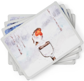 Wrendale Designs Placemats 'Winter Skies' Animal - Set of 4 -large size-