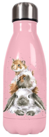 Wrendale Designs 'Piggy in the Middle' Small Water Bottle 260 ml