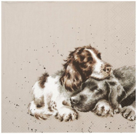 Wrendale Designs Cocktail Napkins 'Growing Old Together' Dog