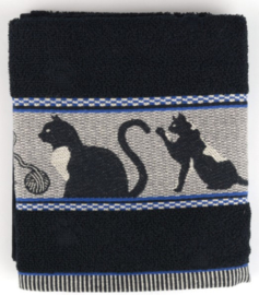 Bunzlau Kitchen Towel Cats Black