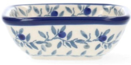 Bunzlau Square Bowl 70 ml 8 x 8 cm Blue Olive