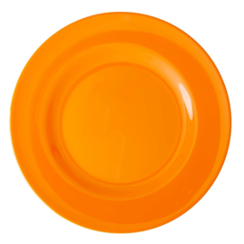 Rice Melamine Round Dinner Plate in Tangerine